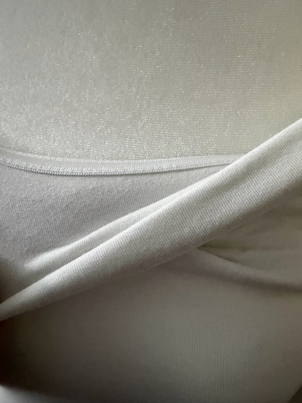 EDIKTED White Off-The-Shoulder Fold Over Drawstring Top Size S - Picture 5 of 10